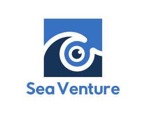 Sea Wave Eye logo design