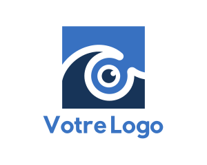 Sight - Sea Wave Eye logo design