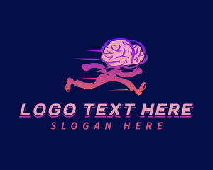 Neurology - Running Brain Psychology logo design