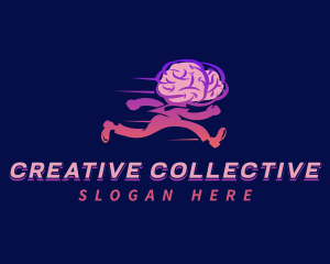 Running Brain Psychology logo design