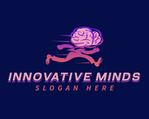 Genius - Running Brain Psychology logo design