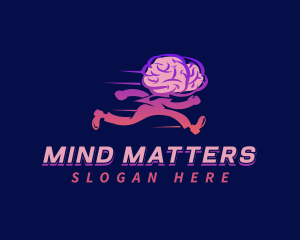 Neurologist - Running Brain Psychology logo design