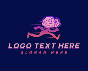 Psychology - Running Brain Psychology logo design