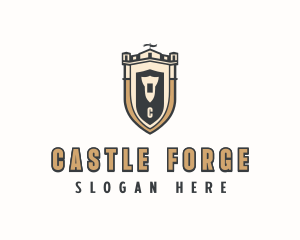 Medieval Security Shield logo design