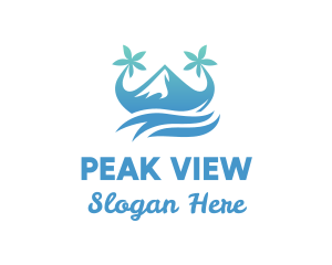 Mountain - Sea Island Mountain logo design