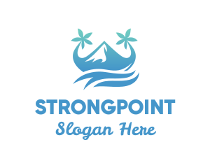 Hostel - Sea Island Mountain logo design