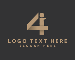 Number 4 - Corporate Media Business Letter I logo design