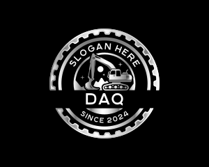 Gear - Excavator Digger Backhoe logo design