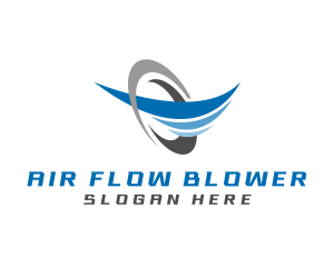 HVAC Air Flow Swoosh logo design