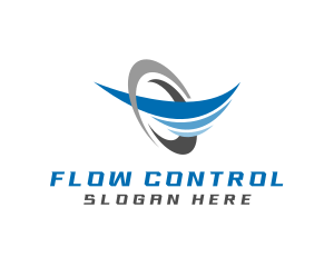 HVAC Air Flow Swoosh logo design
