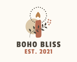 Boho Candle Decoration  logo design