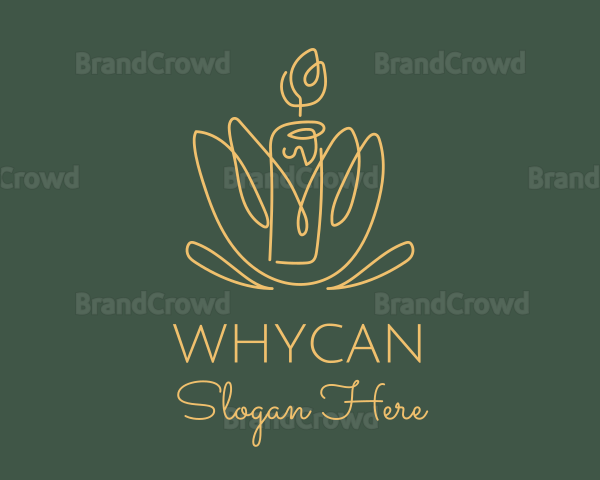 Spiritual Meditation Candle Logo