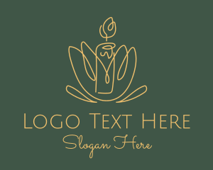 Votive Candle - Spiritual Meditation Candle logo design