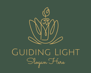 Spiritual Meditation Candle logo design