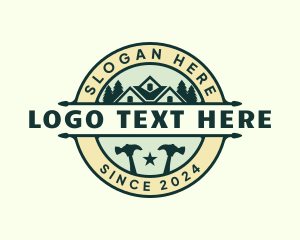 Tradesman - Roofing Repair Hammer logo design