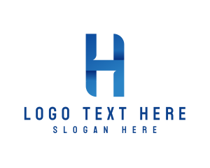 Gradient - Modern Digital Letter H logo design