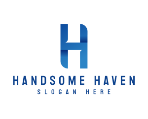 Modern Digital Letter H logo design