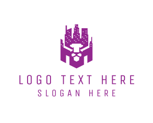 Purple - Lion Urban City logo design