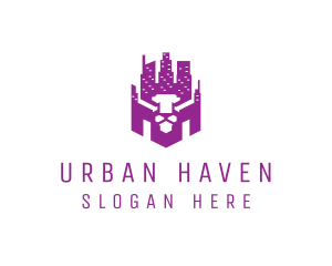 Lion Urban City logo design