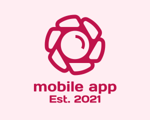 Photograph - Pink Camera Flower logo design
