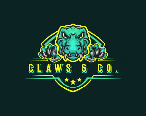 Crocodile Claw Shield logo design