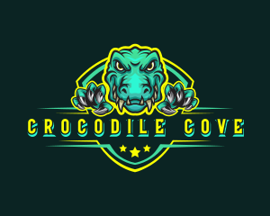 Crocodile - Crocodile Claw Shield logo design