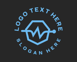 Ecg - Hexagon Health Lifeline logo design