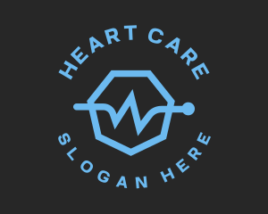 Cardiology - Hexagon Health Lifeline logo design