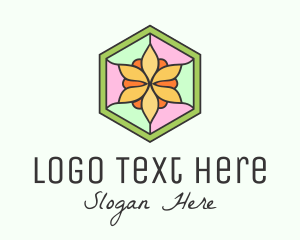 Flower Window Stained Glass Logo