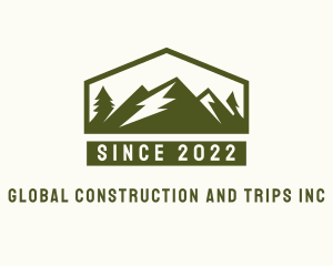 Green - Outdoor Mountain Campsite logo design