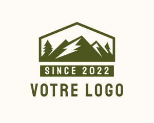 Tourism - Outdoor Mountain Campsite logo design