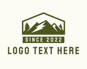Trekking - Outdoor Mountain Campsite logo design