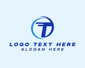 App - Fast Technology Letter T logo design