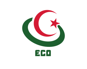 Islamic - Modern Algeria Flag logo design