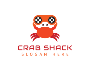 Gaming Controller Crab logo design