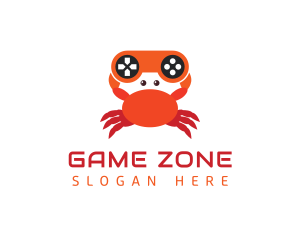 Gaming Controller Crab logo design