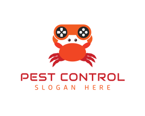 Gaming Controller Crab logo design