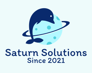 Dolphin Planet Orbit  logo design