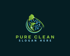 Housekeeping Cleaning Tools logo design