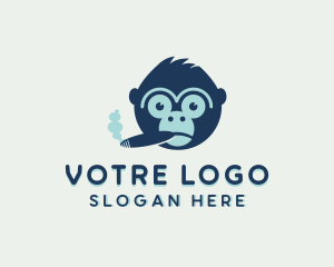 Smoking Cigar Monkey Logo