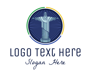 Latin America - Brazil Christ Statue logo design