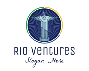 Rio - Brazil Christ Statue logo design