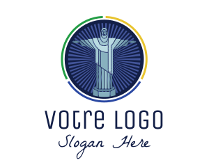 Tourism - Brazil Christ Statue logo design