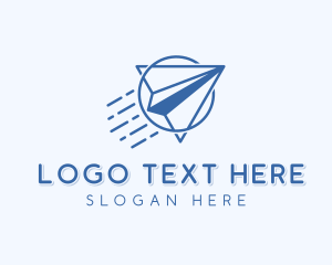 Delivery - Logistics Courier Airplane logo design