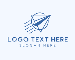 Logistics Courier Airplane Logo