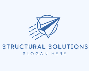 Logistics Courier Airplane Logo