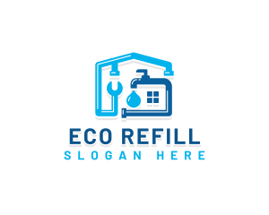 Refill - Home Plumbing Repair logo design