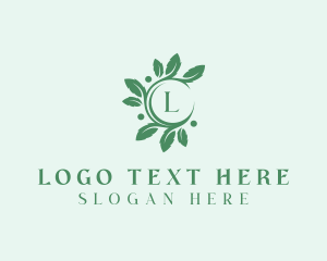 Vegan - Leaves Nature Garden logo design