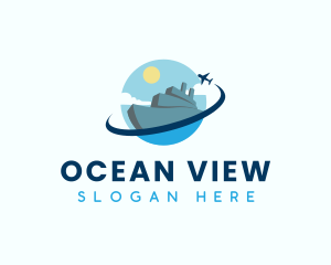 Vacation Cruise Ship logo design