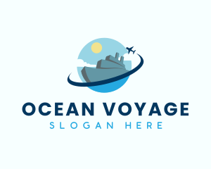 Vacation Cruise Ship logo design